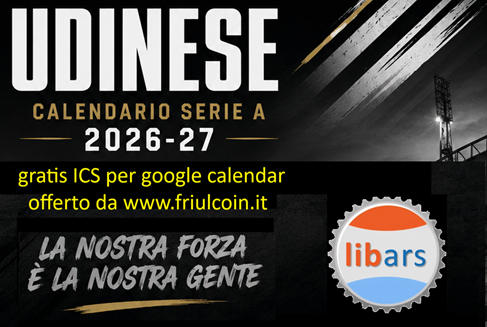 Calendario Udinese 2026/27