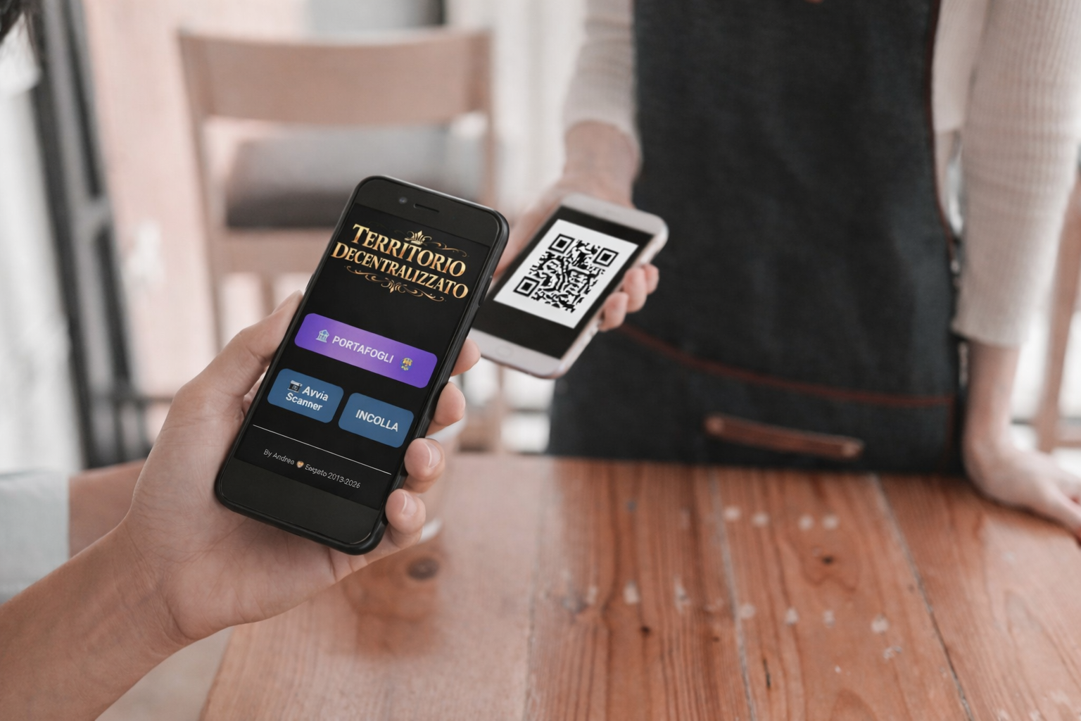 Scambio Friulcoin tra artigiano e cittadino